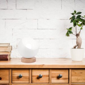 Svítidlo Envostar bílá/světlé dřevo Ocel/dubové dřevo