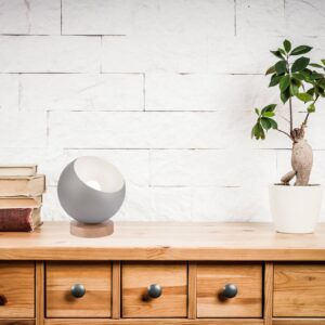 Svítidlo Envostar šedá/světlé dřevo Ocel/dubové dřevo