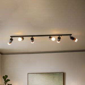 Svítidlo Envostar černá/tmavé dřevo/čirá železo/dřevo