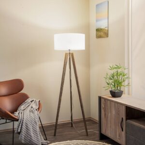 Svítidlo Envostar ořech/bílá Borovice mořená/bavlna s biologicky rozložitelnou fólií