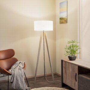 Svítidlo Envostar šedá/bílá Borovice mořená/bavlna s biologicky rozložitelnou fólií