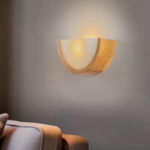 Svítidlo Envostar dub přírodní/bílá dřevo/sklo