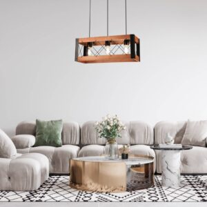 Svítidlo Envostar světlé dřevo/černá Bukové dřevo/ocel