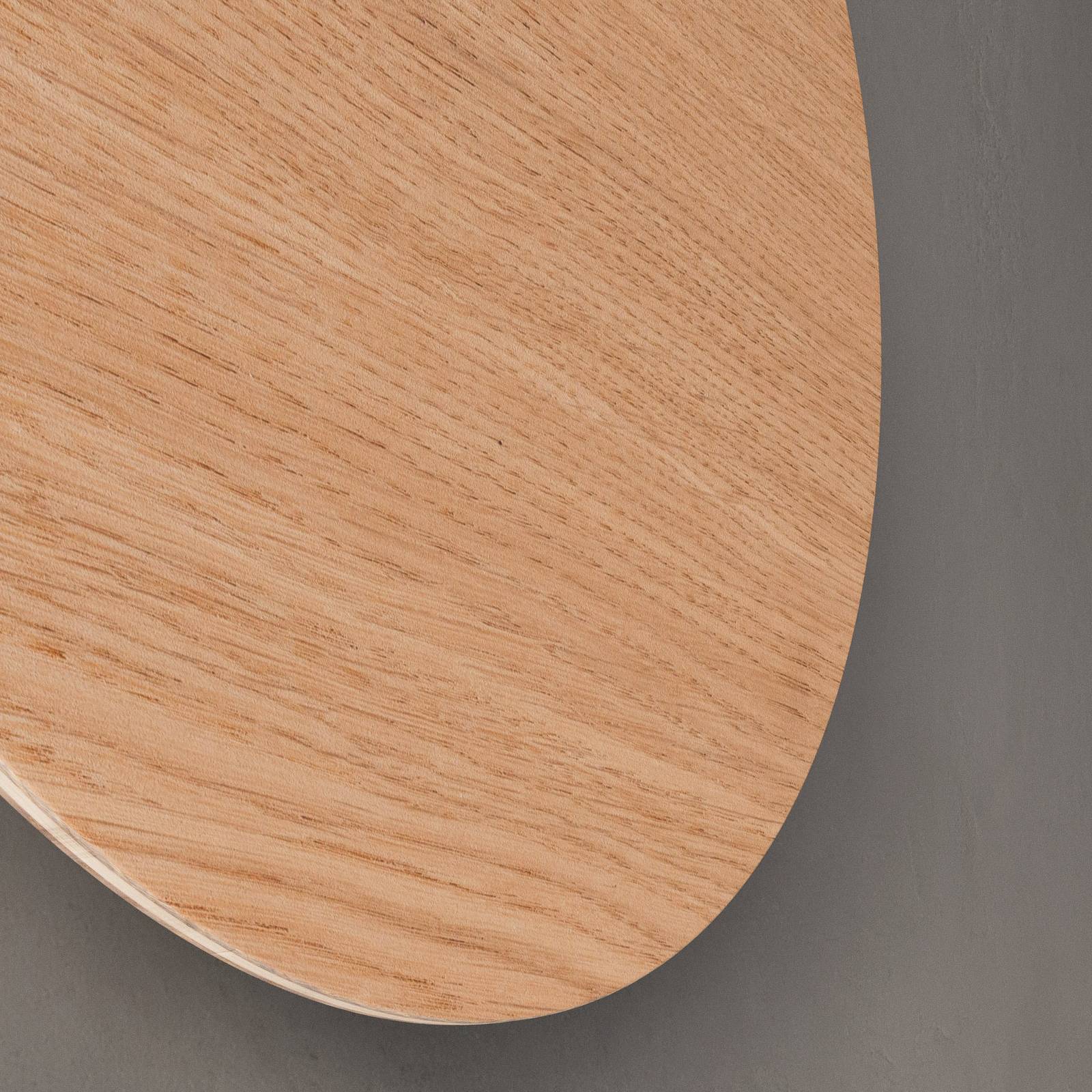 Envostar Luna Wood nástěnné světlo, dřevo, Ø30cm, Obývací pokoj / jídelna, kov, dubová dýha, G9, 60W - Image 5