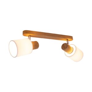 Svítidlo Envostar hnědá/bílá Borovice mořená/bavlna s biologicky rozložitelnou fólií