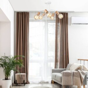 Svítidlo Envostar bílá/světlé dřevo Ocel/dubové dřevo