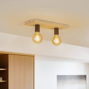 Svítidlo Envostar šedá/černá Borovice mořená/kov