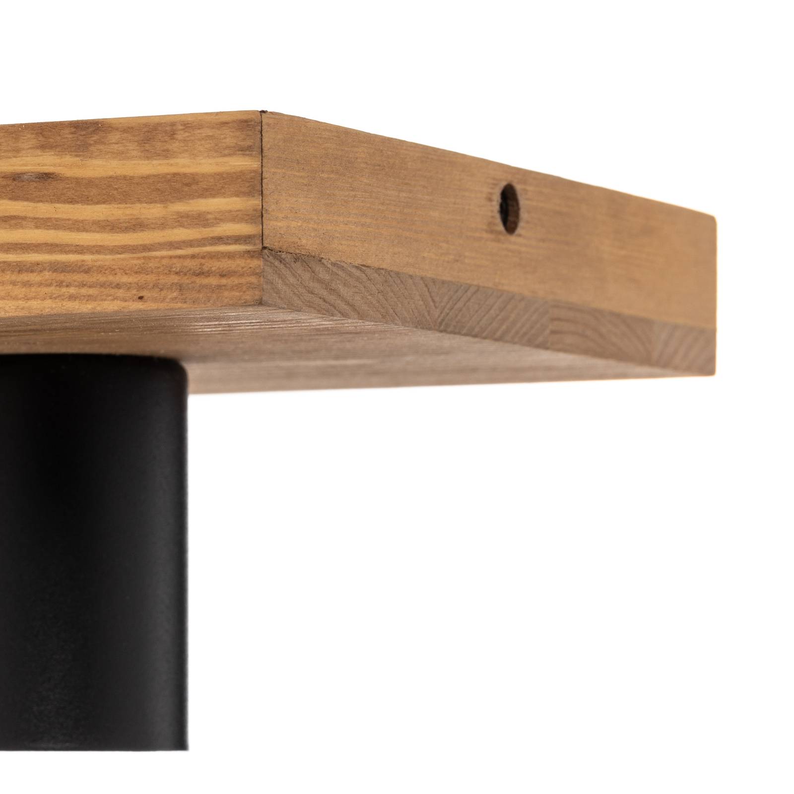 Envostar Stropní svítidlo Lobo 3 světla borovice hnědá, Obývací pokoj / jídelna, Borovice mořená, kov, E27, 15W, P: 58 cm, L: 18 cm, K: 9.5cm - Image 5