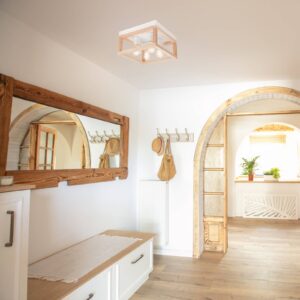 Svítidlo Envostar světlé dřevo/bílá Bukové dřevo/ocel