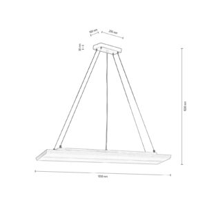 Svítidlo Envostar dřevo tmavé/černá borovicové dřevo mořené/kov