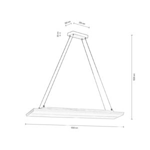 Svítidlo Envostar světlé dřevo/černá bukové dřevo olejované/kov