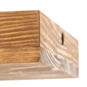 Svítidlo Envostar černá/světlé dřevo kov/borové dřevo mořené