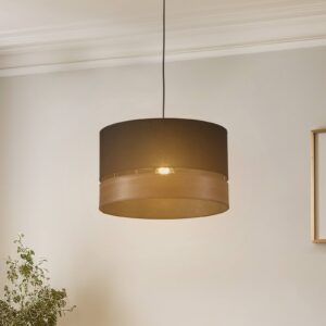 Svítidlo Euluna dub tmavý/černá textil/dýha/fólie/kov