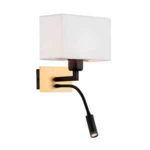 Svítidlo Euluna mosaz/černá/bílá ocel/mosaz/velour