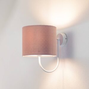 Svítidlo Euluna bílá/růžová kov/plast PVC/velur