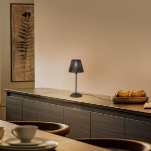 Svítidlo Euluna černá kov/textil