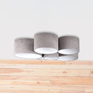Svítidlo Euluna šedá bouclé/kov