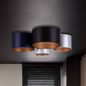 Svítidlo Euluna modrá/černá/stříbrná/bílá/zlatá atlas/kov