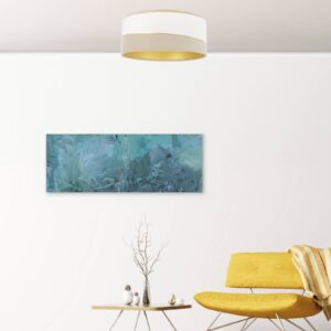 Svítidlo Euluna bílá/béžová/zlatá plast PVC/velur