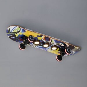 Svítidlo Evotec modrá dřevo/kov/plast