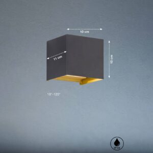 Svítidlo FISCHER & HONSEL černá matná/zlatá barva Kov