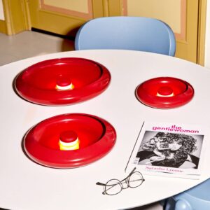 Svítidlo Fatboy červená ocel/ABS/silikon