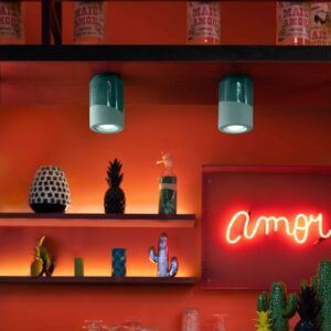 Svítidlo Ferroluce zelená Keramika