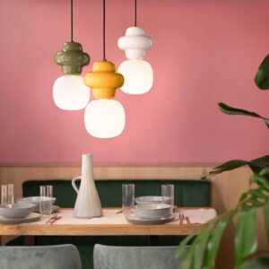 Svítidlo Ferroluce krémová/bílá Keramika/sklo