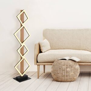 Svítidlo Globo černá/tmavé dřevo/bílá kov/MDF vzhled dřeva/ABS