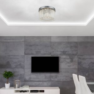 Svítidlo Globo chrom/čirá K5 krystaly/sklo/akryl/kov