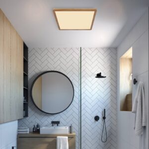 Svítidlo Globo světlé dřevo plast