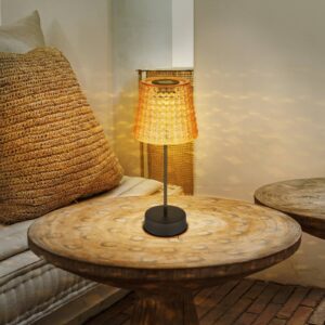 Svítidlo Globo černá matná/jantarová plast