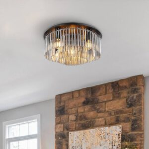 Svítidlo Globo černá/chrom/kouřově šedá kov/sklo