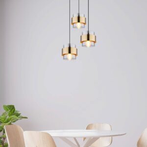 Svítidlo Globo černá/mosaz/kouřově šedá kov/sklo