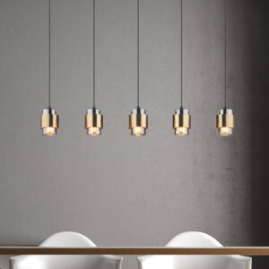 Svítidlo Globo černá/mosaz/kouřově šedá kov/sklo