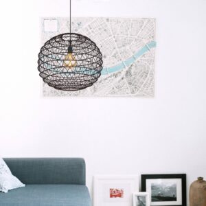 Svítidlo Globo černá kov/papír