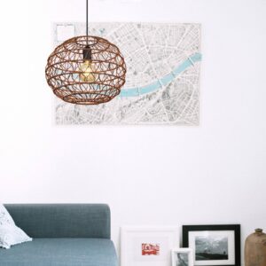 Svítidlo Globo tmavě hnědá kov/papír