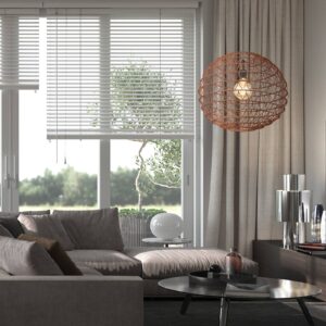 Svítidlo Globo tmavě hnědá kov/papír