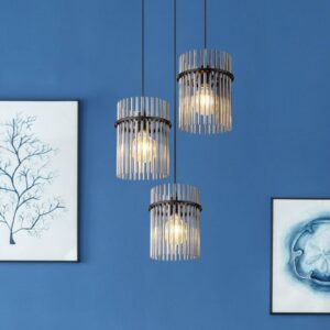 Svítidlo Globo kouřově šedá/černá matná Sklo/kov