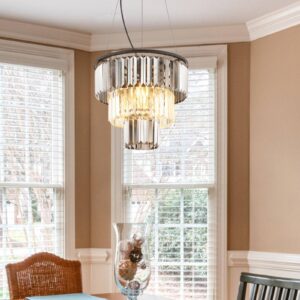 Svítidlo Globo kouřově šedá/čirá Skleněné krystaly/kov