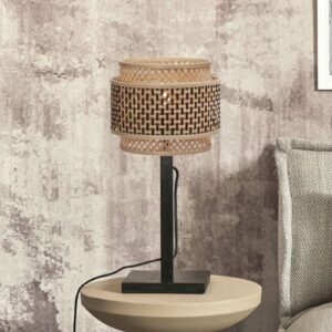 Svítidlo Good & Mojo černá/přírodní bambus/železo