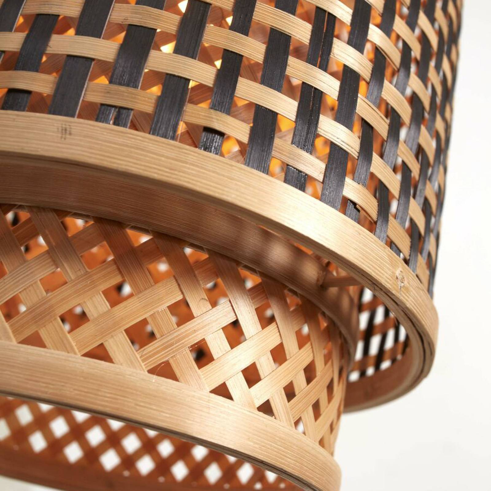 Good & Mojo GOOD MOJO Bhutan závěsná lampa bambus, 18 x 35 cm, Obývací pokoj / jídelna, bambus, železo, E27, 40W, K: 35cm - Image 4