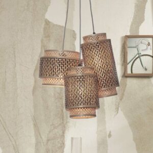 Svítidlo Good & Mojo přírodní/černá bambus/železo