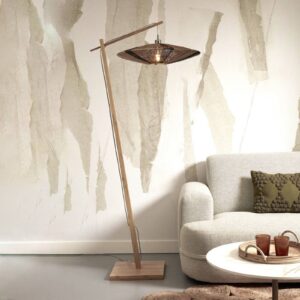 Svítidlo Good & Mojo světlé dřevo/přírodní/černá juta/bambus