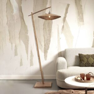 Svítidlo Good & Mojo dřevo světlé/přírodní juta/bambus