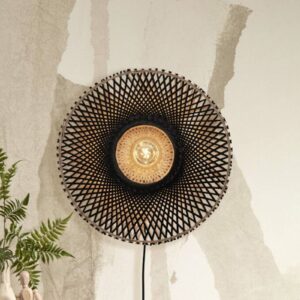 Svítidlo Good & Mojo černá bambus/železo/textil