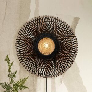 Svítidlo Good & Mojo černá bambus/železo/textil