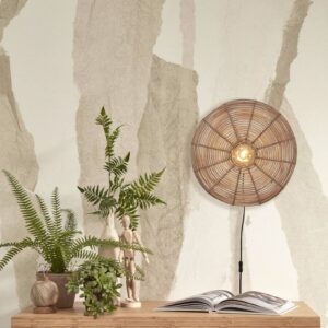 Svítidlo Good & Mojo přírodní/černá ratan/železo