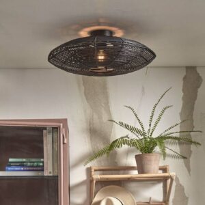 Svítidlo Good & Mojo černá ratan/železo