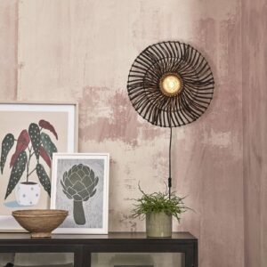 Svítidlo Good & Mojo černá ratan/železo